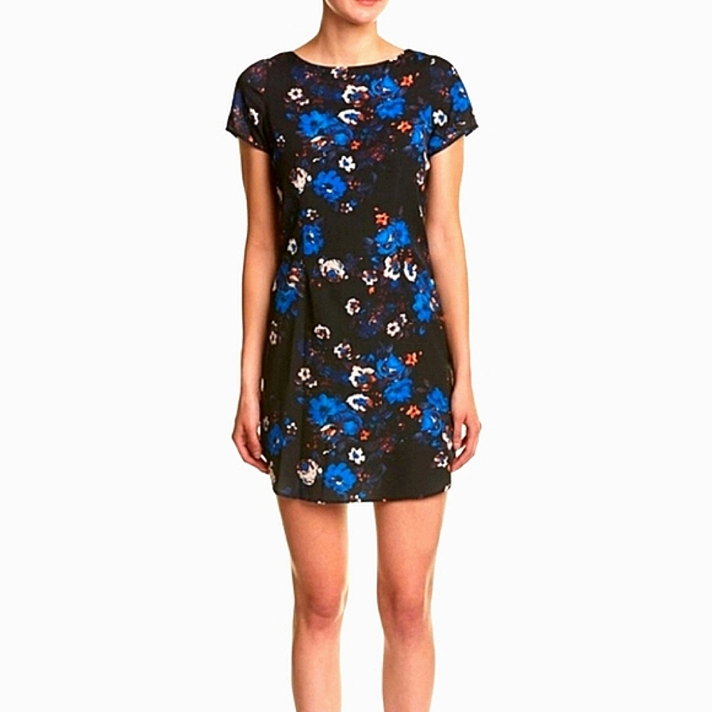 Yumi Kim black and blue floral dress size small